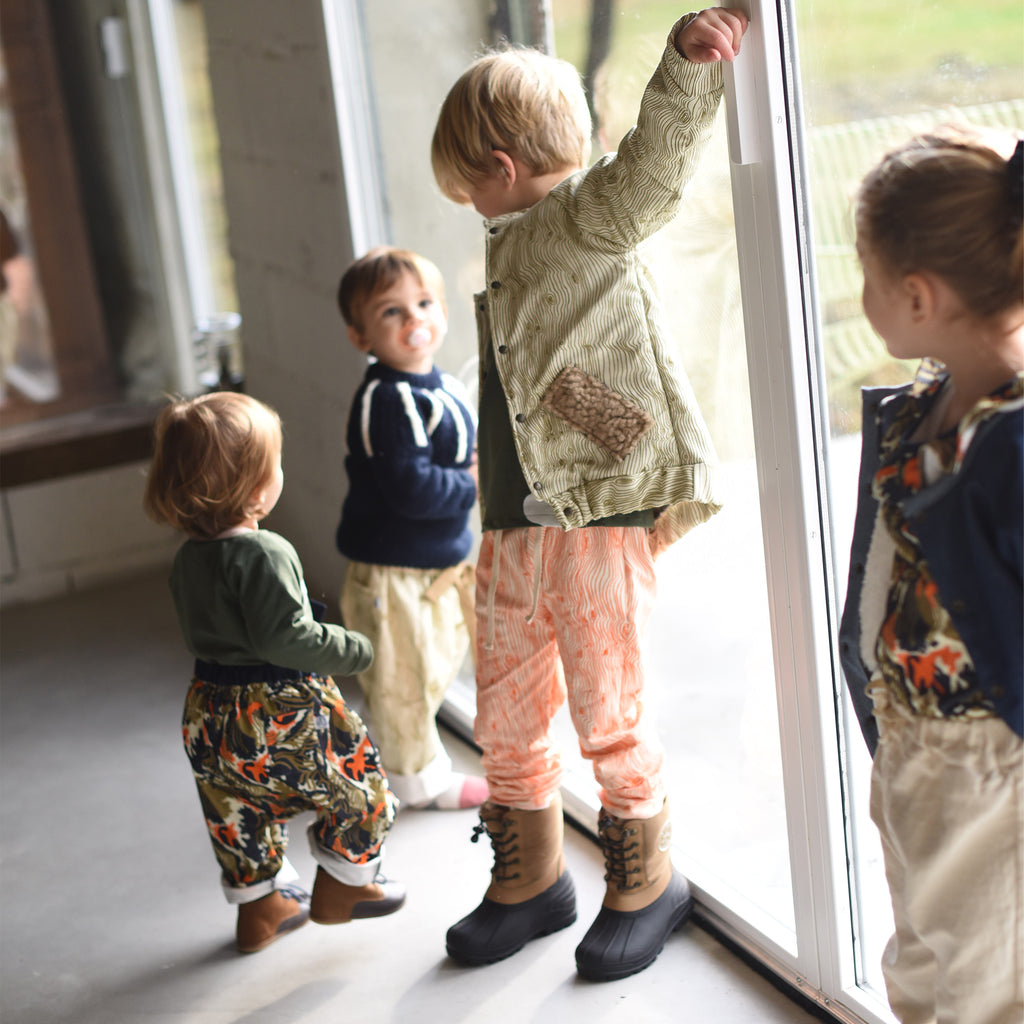 Jogging sweat imprimé BOIS Orange