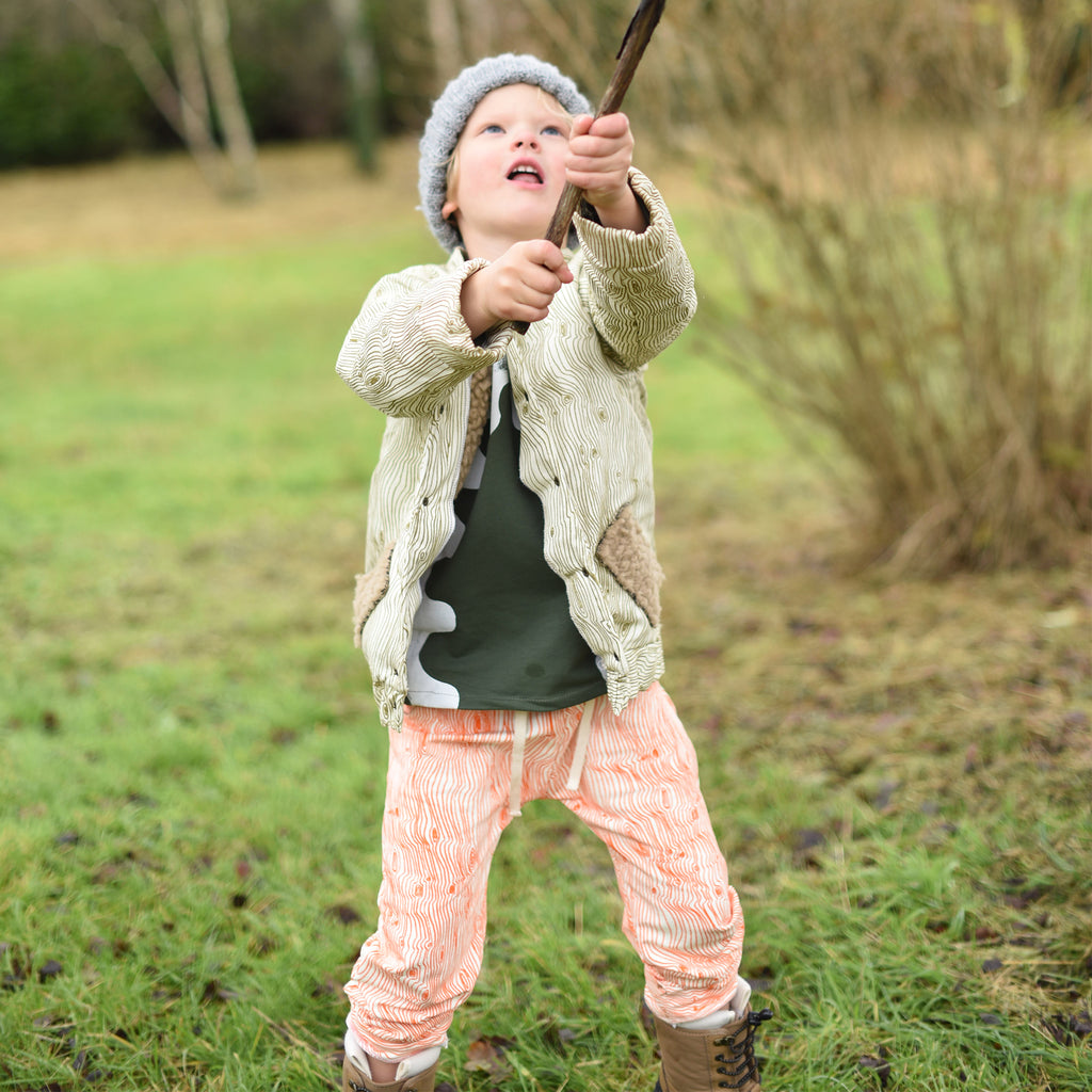 Jogging sweat imprimé BOIS Orange