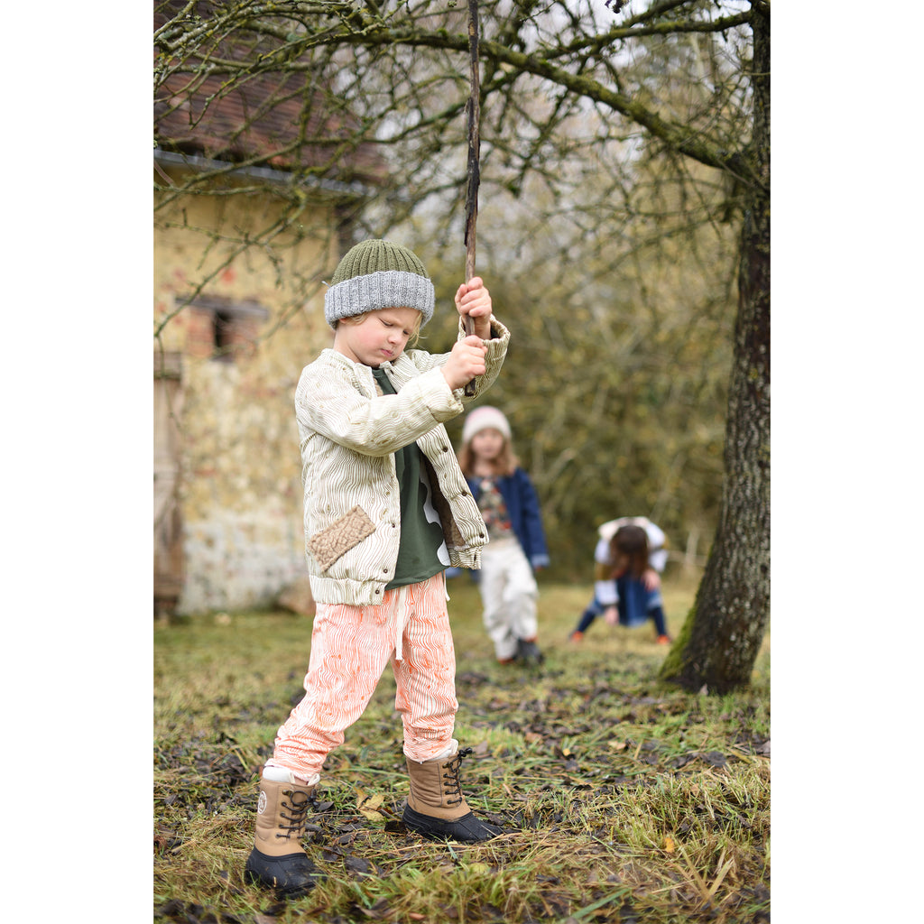 Jogging sweat imprimé BOIS Orange