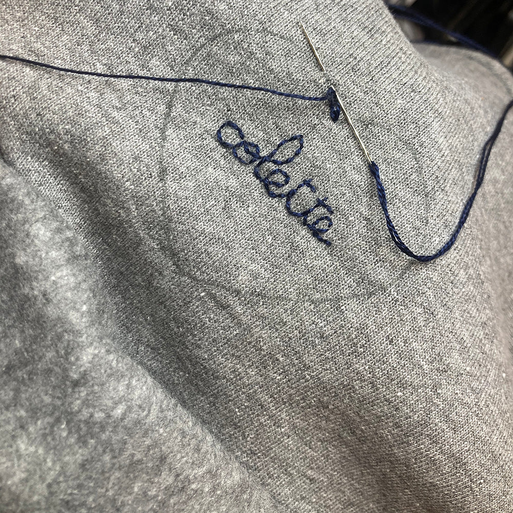 sweat-shirt ADULTE gris chiné broderie personnalisée