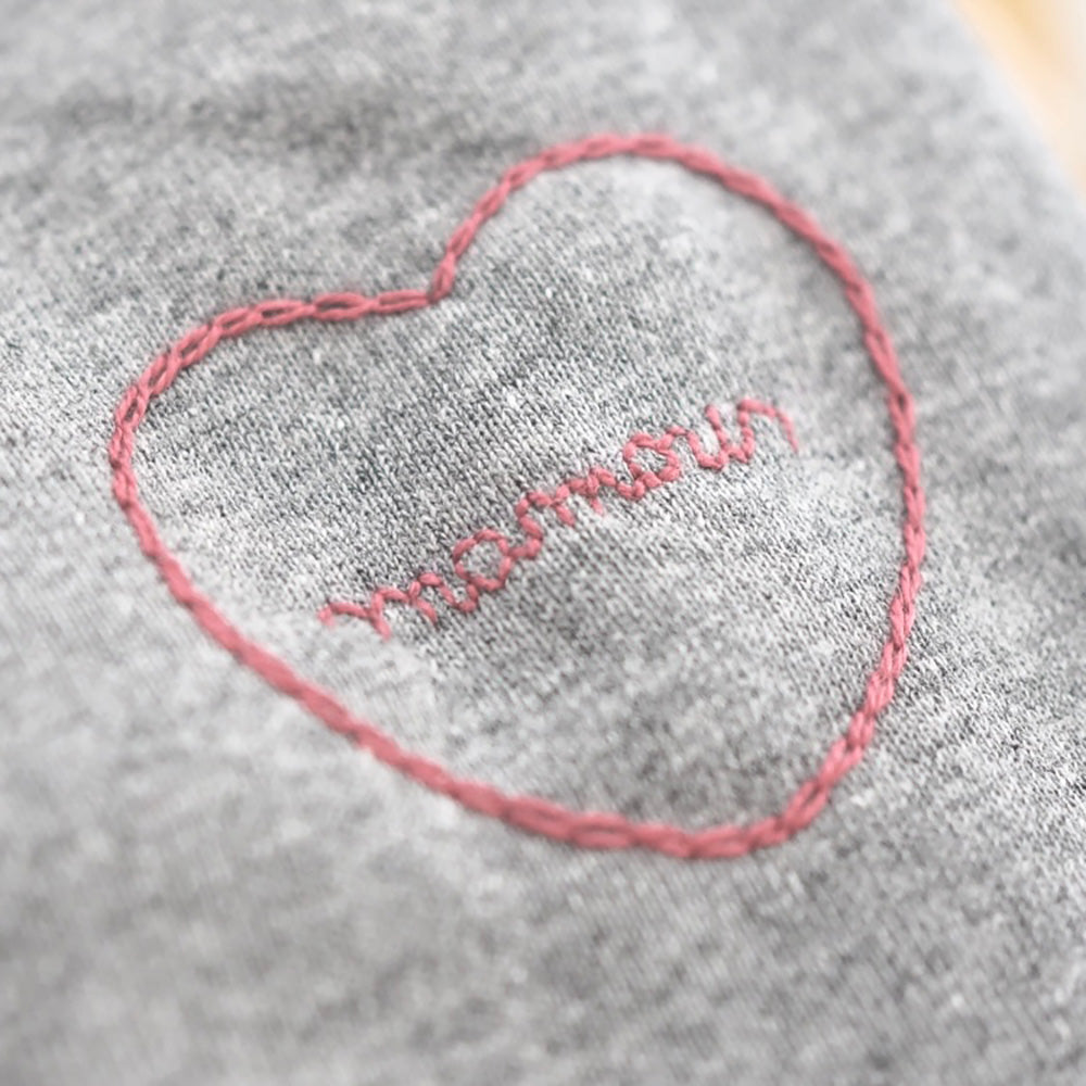 sweat-shirt ADULTE gris chiné broderie personnalisée