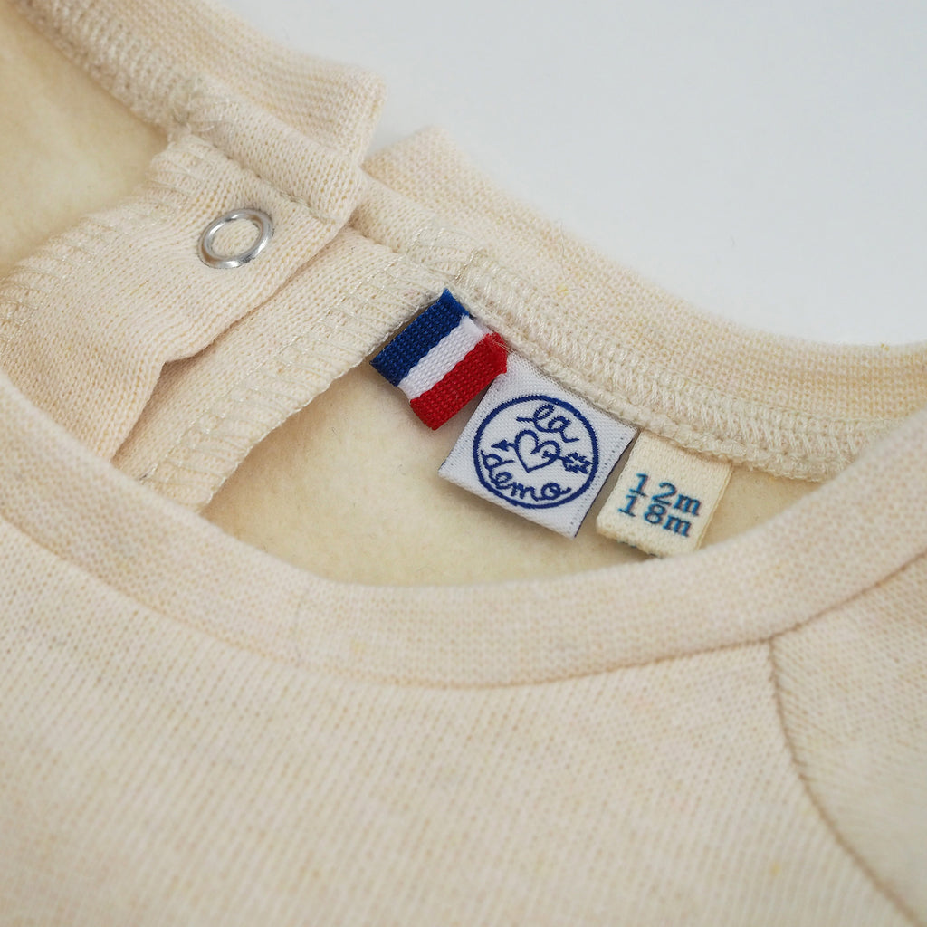sweat-shirt écru broderie personnalisée