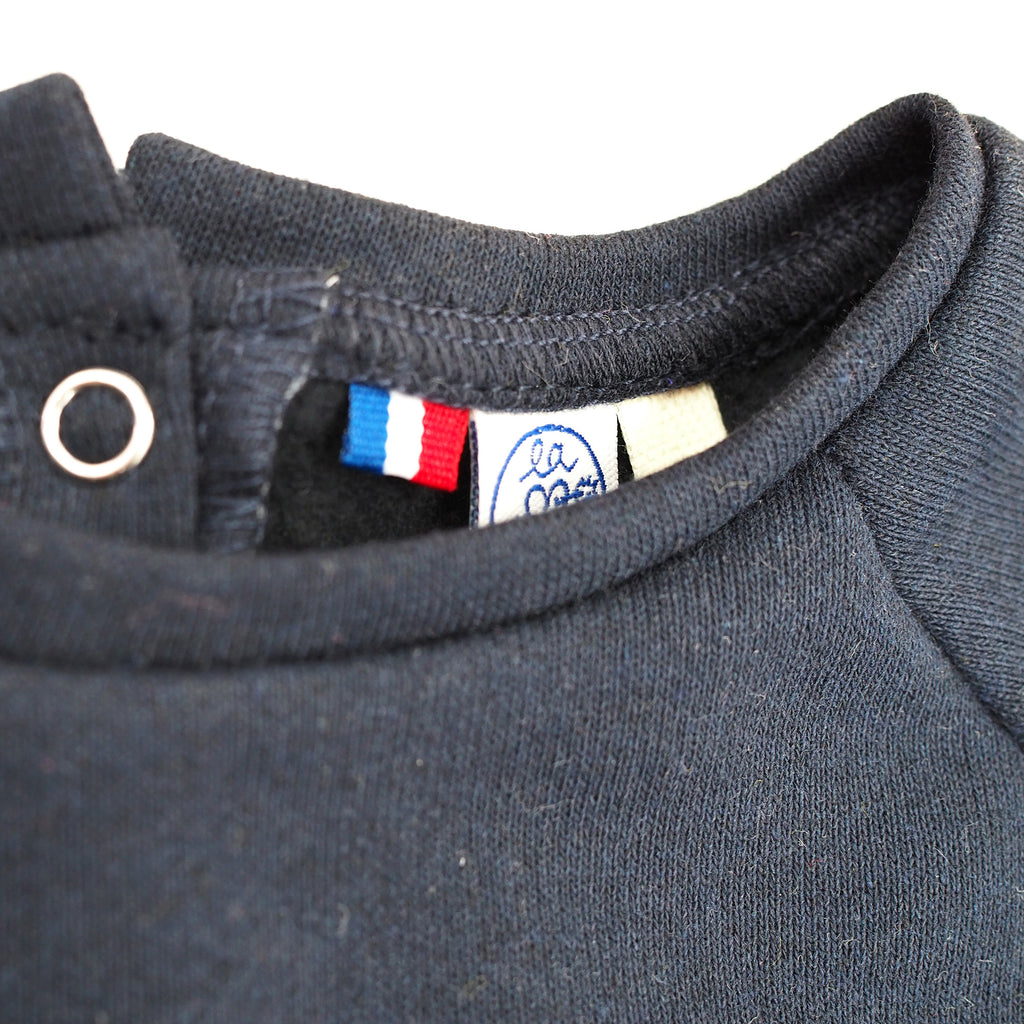 sweat-shirt bleu marine broderie personnalisée