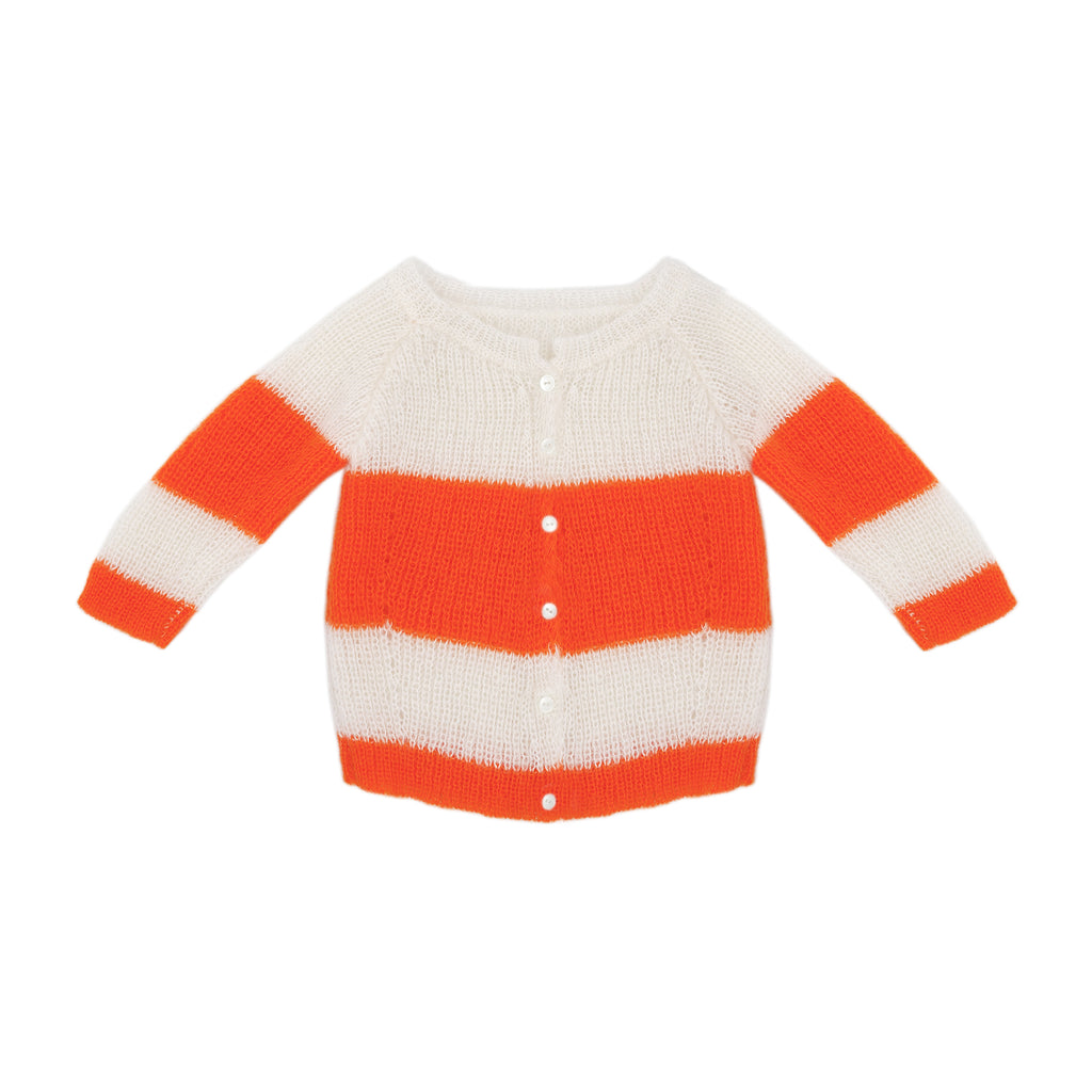 Cardigan RAY mohair orange