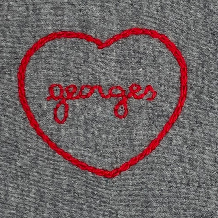 sweat-shirt gris chiné broderie personnalisée