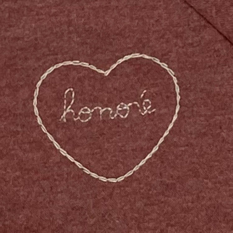 sweat-shirt dusty rose broderie personnalisée