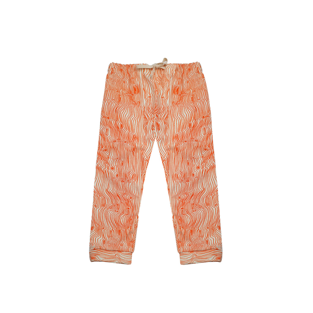 Jogging sweat imprimé BOIS Orange