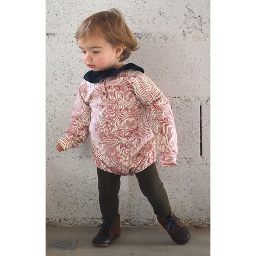 Barboteuse sweat imprimé BOIS rose